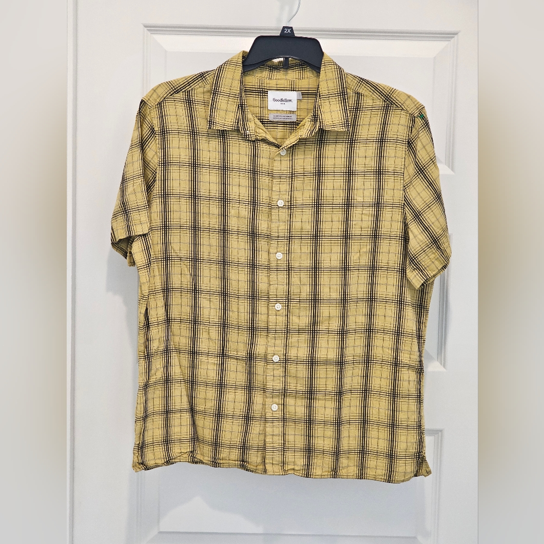 Goodfellow & Co Button Up Men's Ss Shirt, Guc, Size Large